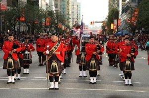 RCMP E. Division Pipe Band, Canada Day Parade, Vancouver 2012